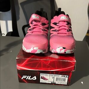 Fila Kids Pink and Black Sneakers